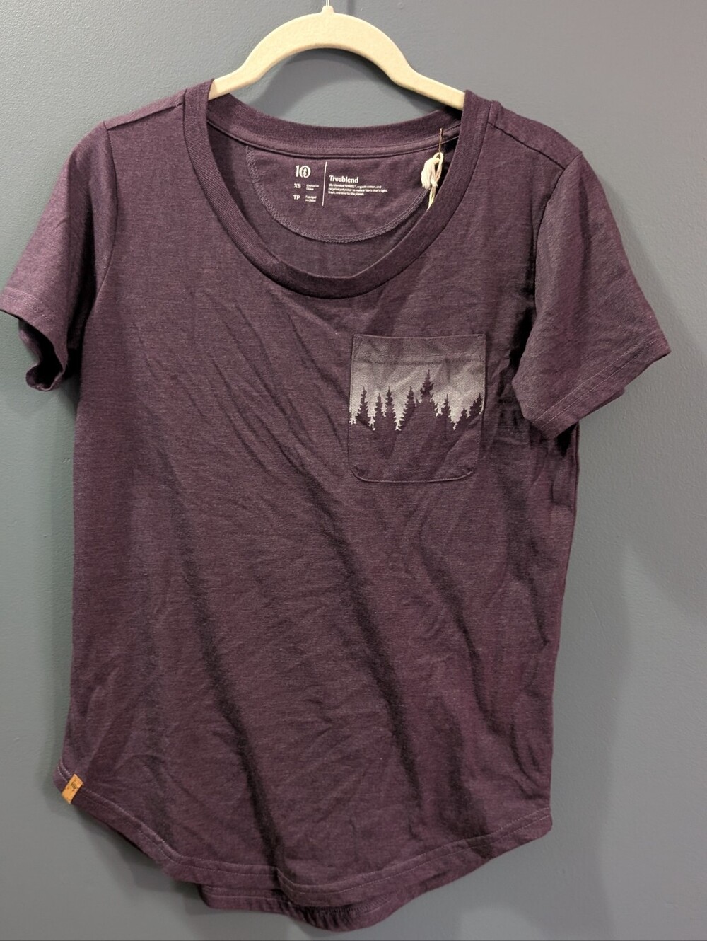 EUC Tentree Womens's Purple Pocket T-Shirt XS Ladies *